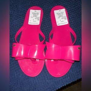 Kate Spade NWOT Festive Pink Jelly Sandals Size 5 Women’s